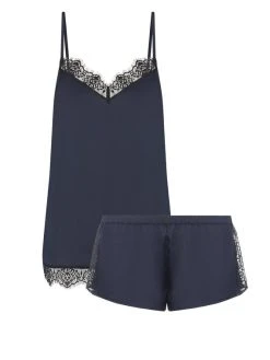 Simone Perele Satin Secrets Pyjama 11 Simone Perele Satin Secrets Pyjama -CALIDA-Shop Simone Perele Satin Secrets Pyjama grau 23H64000 SET 581 4