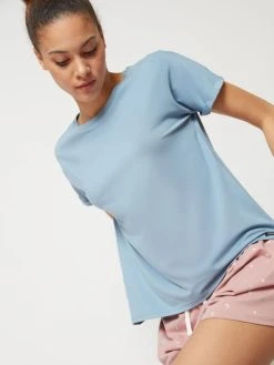 Skiny Every Night In Mix & Match Shirt Kurzarm -CALIDA-Shop Skiny Every Night In Mix und Match Shirt kurzarm blau 080774 S336 3