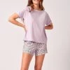 Every Night In Skiny 01 Kurz-Pyjama -CALIDA-Shop Skiny Every Night in Skiny 01 Kurz Pyjama violett 080835 S402