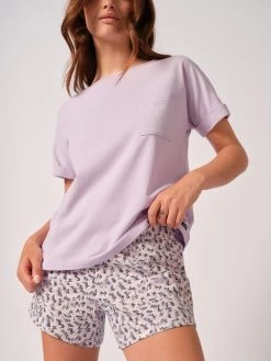 Every Night In Skiny 01 Kurz-Pyjama -CALIDA-Shop Skiny Every Night in Skiny 01 Kurz Pyjama violett 080835 S402 2