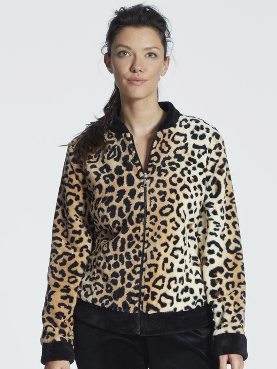 Taubert Leopard Jacke Mit Reißverschluss 3 Taubert Leopard Jacke Mit Reißverschluss