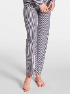 Tom Tailor Loungewear Gestreifte Hose Mit Logobund