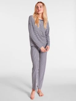 Tom Tailor Loungewear Gestreiftes Langarm-Shirt -CALIDA-Shop Tom Tailor Loungewear Gestreiftes Langarm Shirt blau 64002 6085 0622 1625052558