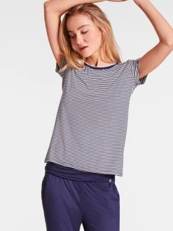 Tom Tailor Loungewear Gestreiftes T-Shirt 11 Tom Tailor Loungewear Gestreiftes T-Shirt -CALIDA-Shop Tom Tailor Loungewear Gestreiftes T Shirt blau 64003 6085 0622 1625052547