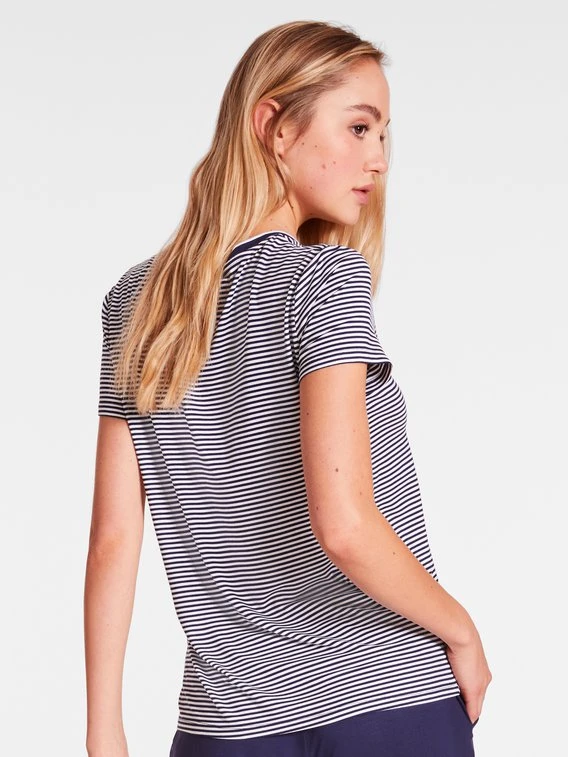 Tom Tailor Loungewear Gestreiftes T-Shirt 4 Tom Tailor Loungewear Gestreiftes T-Shirt – Bild 2