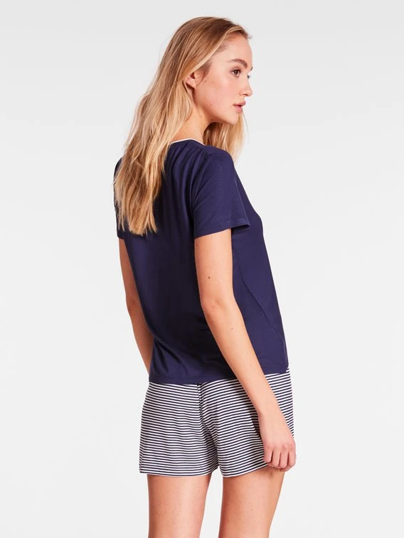 Tom Tailor Nightwear Kurz-Pyjama Mit Gestreifter Hose 4 Tom Tailor Nightwear Kurz-Pyjama Mit Gestreifter Hose – Bild 2