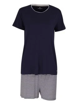 Tom Tailor Nightwear Kurz-Pyjama Mit Gestreifter Hose 7 Tom Tailor Nightwear Kurz-Pyjama Mit Gestreifter Hose -CALIDA-Shop Tom Tailor Nightwear Kurz Pyjama mit gestreifter Hose blau 60040 6085 0622 1625052558