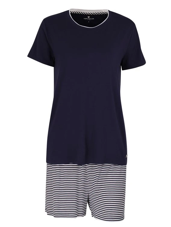 Tom Tailor Nightwear Kurz-Pyjama Mit Gestreifter Hose 5 Tom Tailor Nightwear Kurz-Pyjama Mit Gestreifter Hose – Bild 3