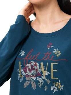 Triumph Lounge-Me Cotton Pyjama, Lang -CALIDA-Shop Triumph Lounge Me Cotton Pyjama lang blau 10213410 M008 2